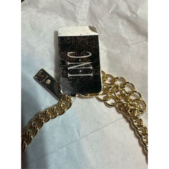 INC international concepts NEW green tassel necklace with gold tone chain - Picture 8 of 9